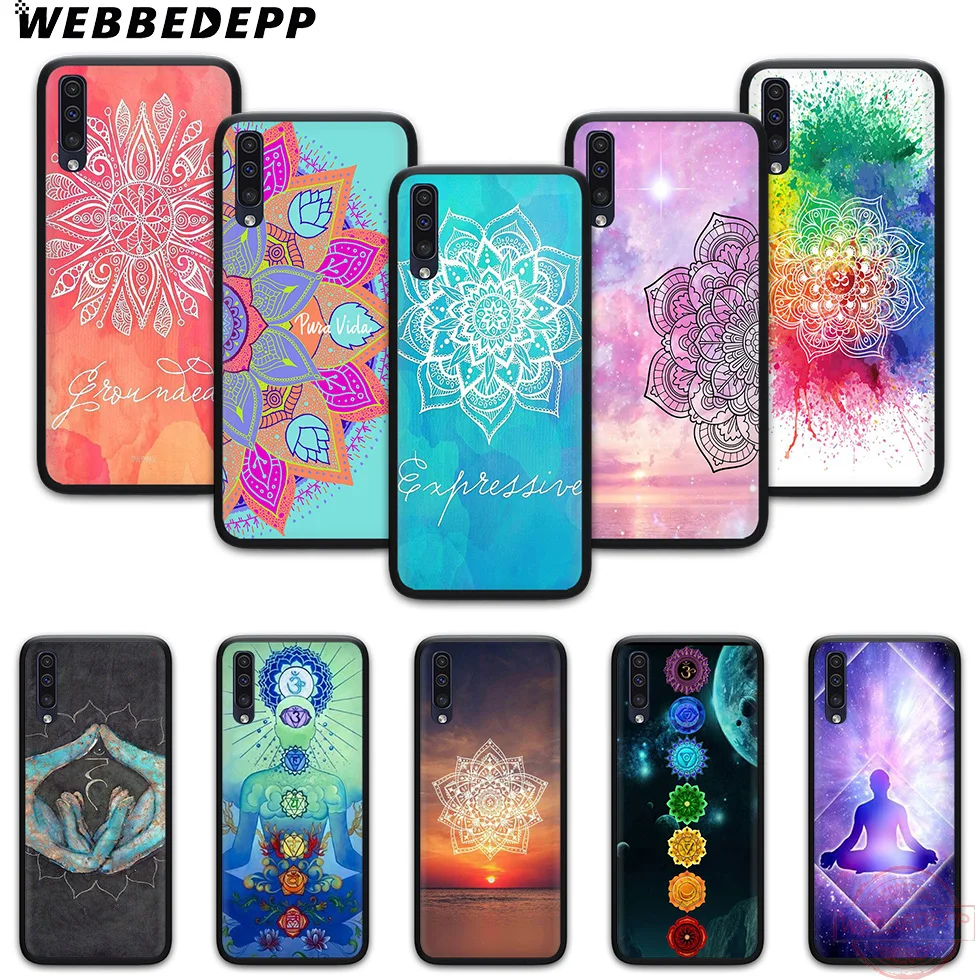 WEBBEDEPP Мандала чакра мягкий чехол для телефона с изображением цветов Samsung A10S A6 7 8 9