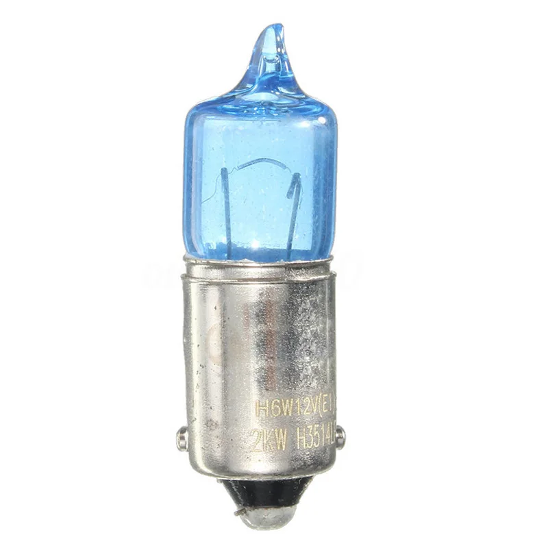 2x H6W BAX9S 6W белый ксеноновый автомобильный Боковой габаритный фонарь 12V