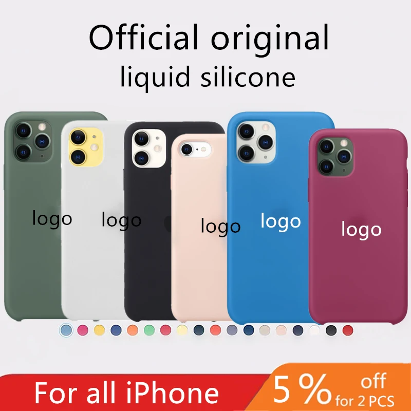 Case with logo For iphone 11 Pro X XS MAX XR 8 7 6S 6 Plus phone Case on Apple iphone 7 8 plus X 10 Cover Official Silicone case Case with logo For iphone 11 Pro X XS MAX XR 8 7 6S 6 Plus phone Case on Apple iphone 7 8 plus X 10 Cover Official Silicone case