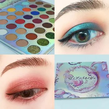 

High Pigment 42 Color Mermaid Eyeshadow Tray Charm Stage Makeup Palette Shimmer Powder Glitter Eyeshadow Pallete Cosmetics