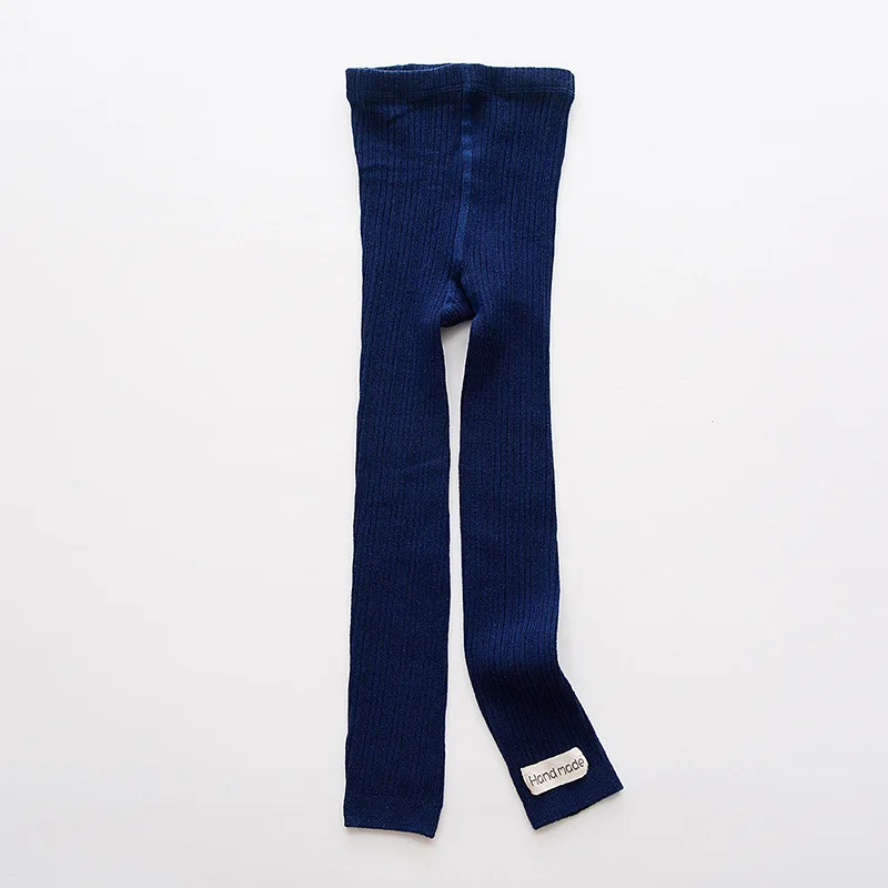 Осенне-зимние детские хлопковые леггинсы. Модные теплые штаны с бантом для маленьких девочек; одежда высокого качества; подарки; CN - Цвет: C558 Dark blue