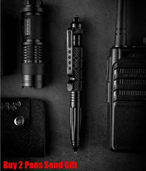 Stylo à bille métallique avec pointe brise vitre aiguisée pour autodéfense, tendance, cadeau offert pour 2 articles achetés 