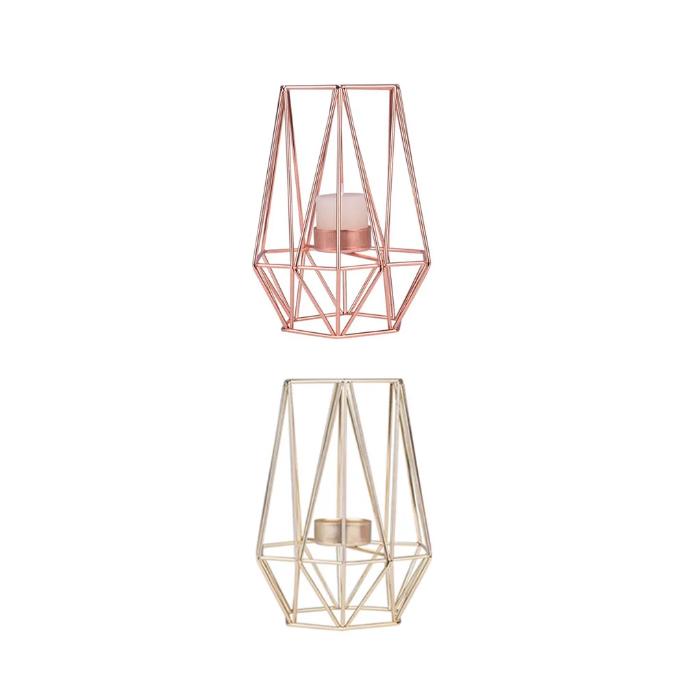in Nordic light luxury golden candle holder ins wrought iron romantic aroma candle holder simple European ornaments metal