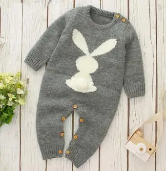 82W282 dark gray Детские комбинезоны для новорожденных; вязаный Осенний комбинезон с длинными рукавами и меховым воротником для мальчиков и девочек; зимняя детская одежда - Цвет: 82W282 dark gray
