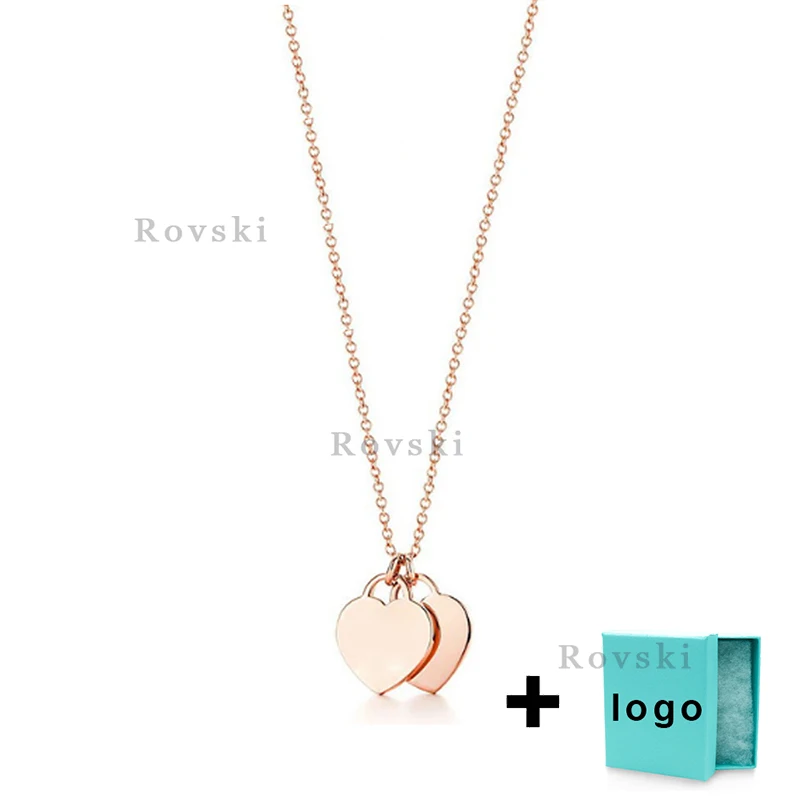 XL TFX TIFF Rllen Оригинальное классическое двойное ожерелье с надписью Love резьба подходит для женщин, чтобы посетить вечерние ювелирные изделия