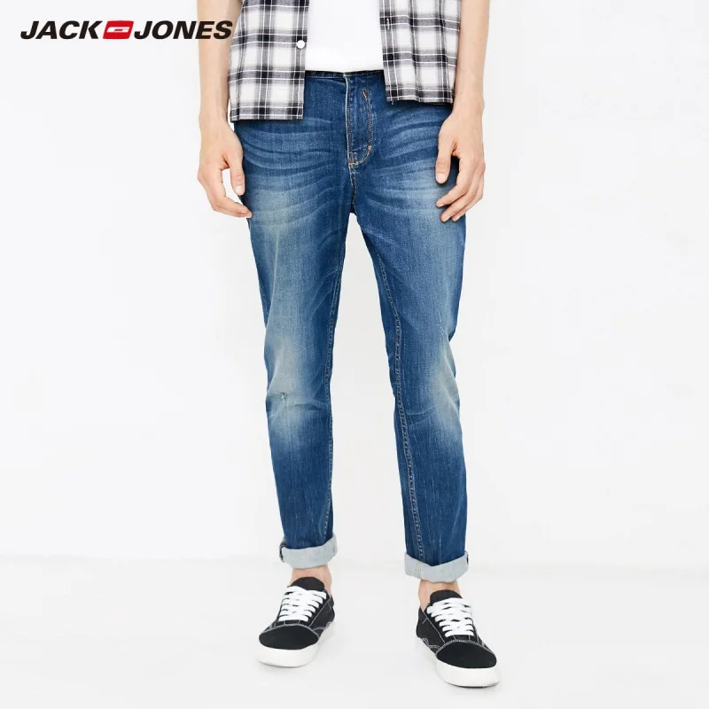 JackJones осенние мужские модные белые тонкие Стрейчевые удобные джинсы 218332511