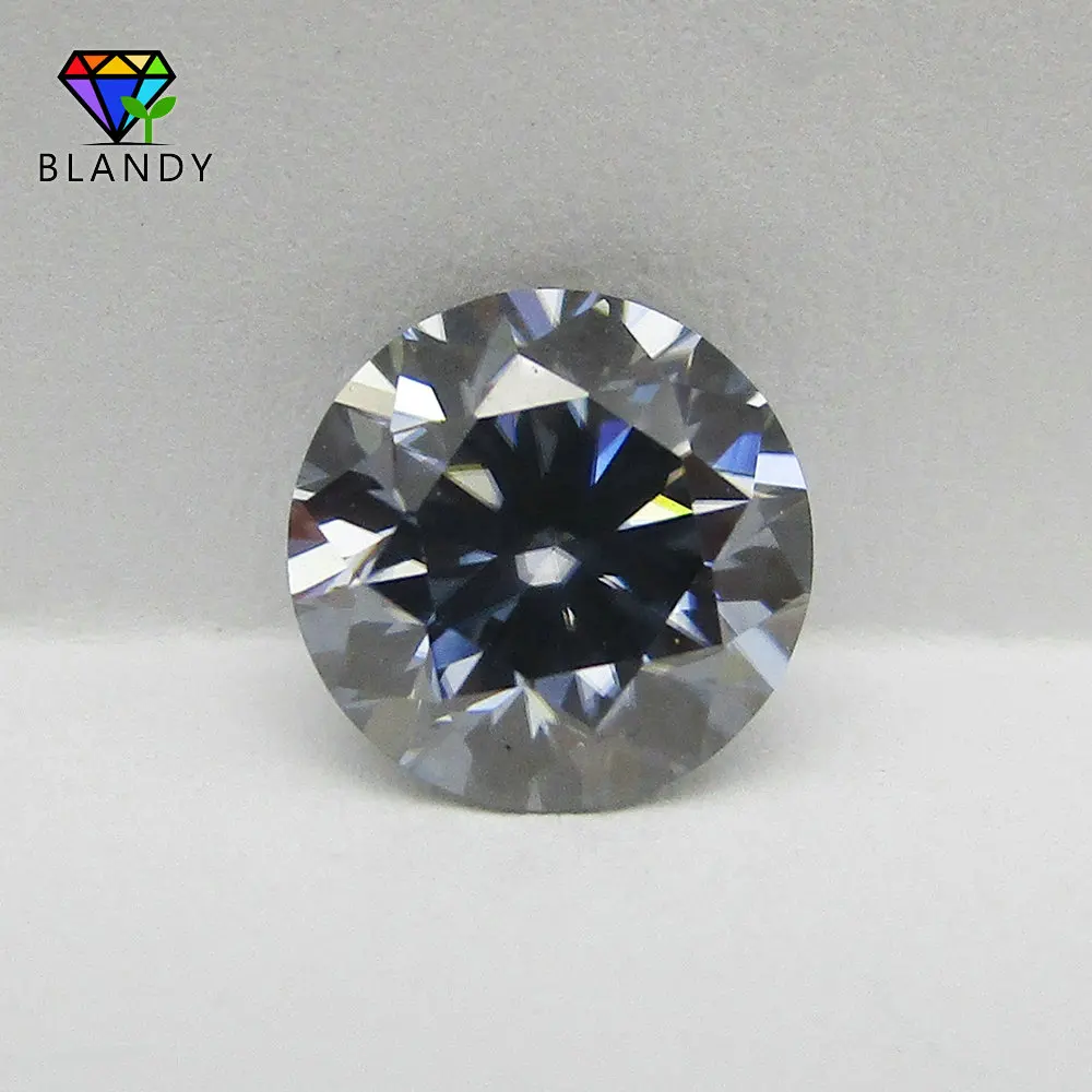 

Free Shipping 6.5mm Grey Color Synthetic Gems 1 Carat/pc Round Brilliant Cut Loose Moissanites Stone For Jewelry