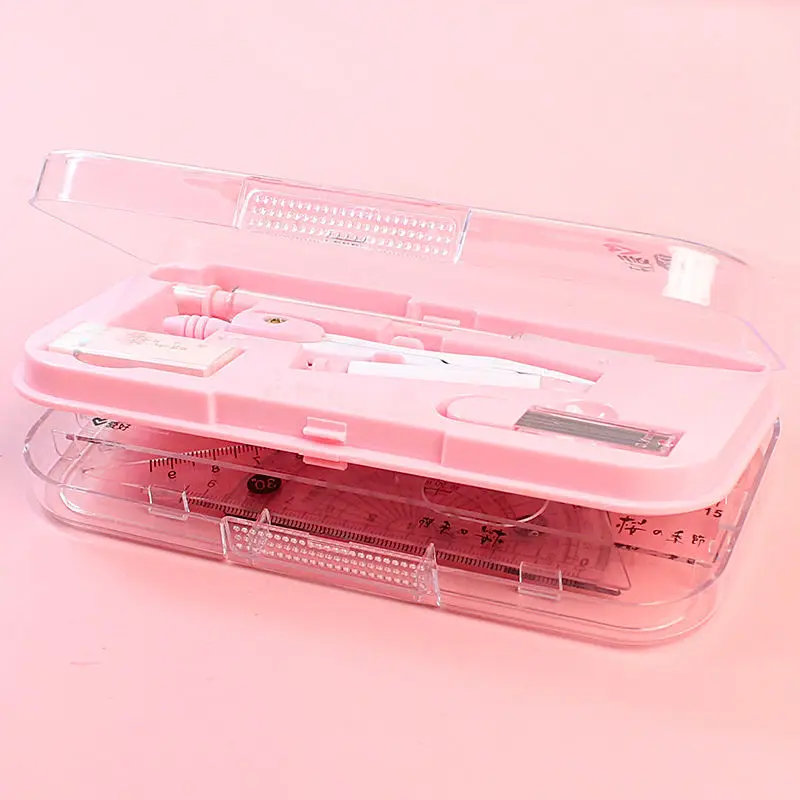 Nuovo 8 Pz/Set Bussole Righello Cancelleria Set Matematica Geometria Strumenti Per Gli Studenti Di Disegnare Forniture Per Ufficio Scolastico
