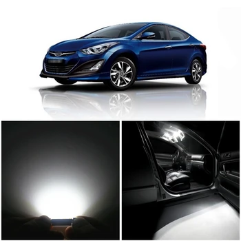 

WLJH 11pcs Car Light Bulbs License Plate LED Lamp + Interior Package Kit LED For 2011-2015 Hyundai Elantra Map Dome Light Trunk