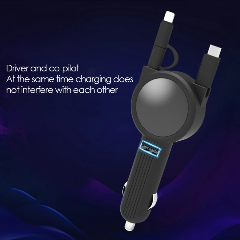 Автомобильное зарядное устройство для телефона Samsung S10 S9 Plus автомобильное Micro-USB