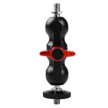 

Bracket 1/4inch Screw LED Light Double Ball Ballhead Standard Multi-function Camera Monopods Adapter Head Adapter Arm Shoe Mount