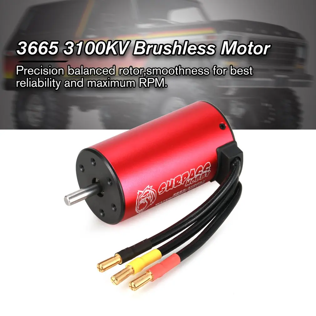 SURPASSHOBBY KK 3665 3100KV бесщеточный двигатель 2S 3S для 1:10 RC Дрифт гоночный автомобиль водонепроницаемый Сенсорный грузовик часть