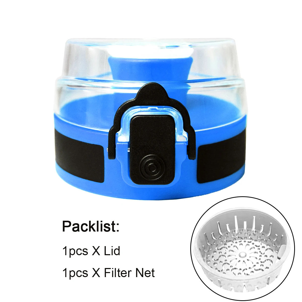 1 Click Operation Bottle Lid For Quifit Original 43oz 64oz 73oz 128oz 3.8L 2L 1.3L 450ml Gallon Water Bottle Cover Plastic