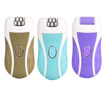 

Purple 3 in 1 Rechargeable Lady Epilator Women Electric Trimmer Hair Removal Depilador Shaver Razor Callus Dead Skin Remover Foo