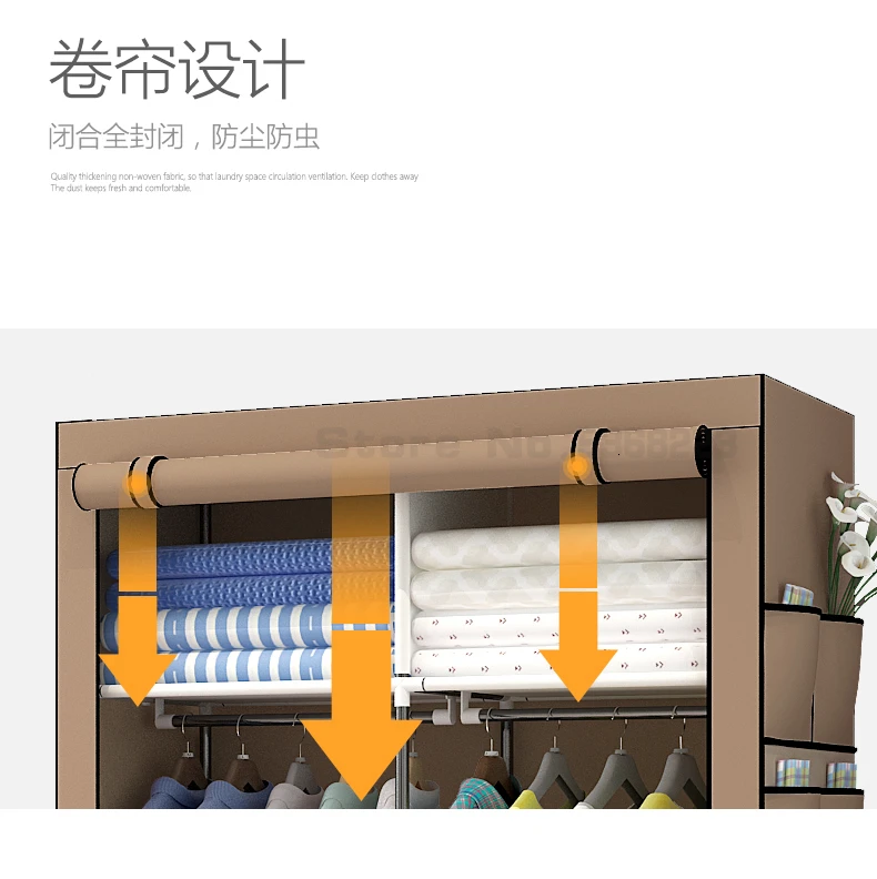 Простой шкаф из ткани, простой современный экономичный шкаф для спальни, домашний шкаф