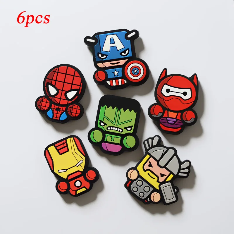 6PCS-B 4/6/8 PCSThe Мстители Marvel холодильник Стикеры Творческий Капитан Америка к Рождеству магнит на холодильник, подарок для детей - Цвет: 6PCS-B