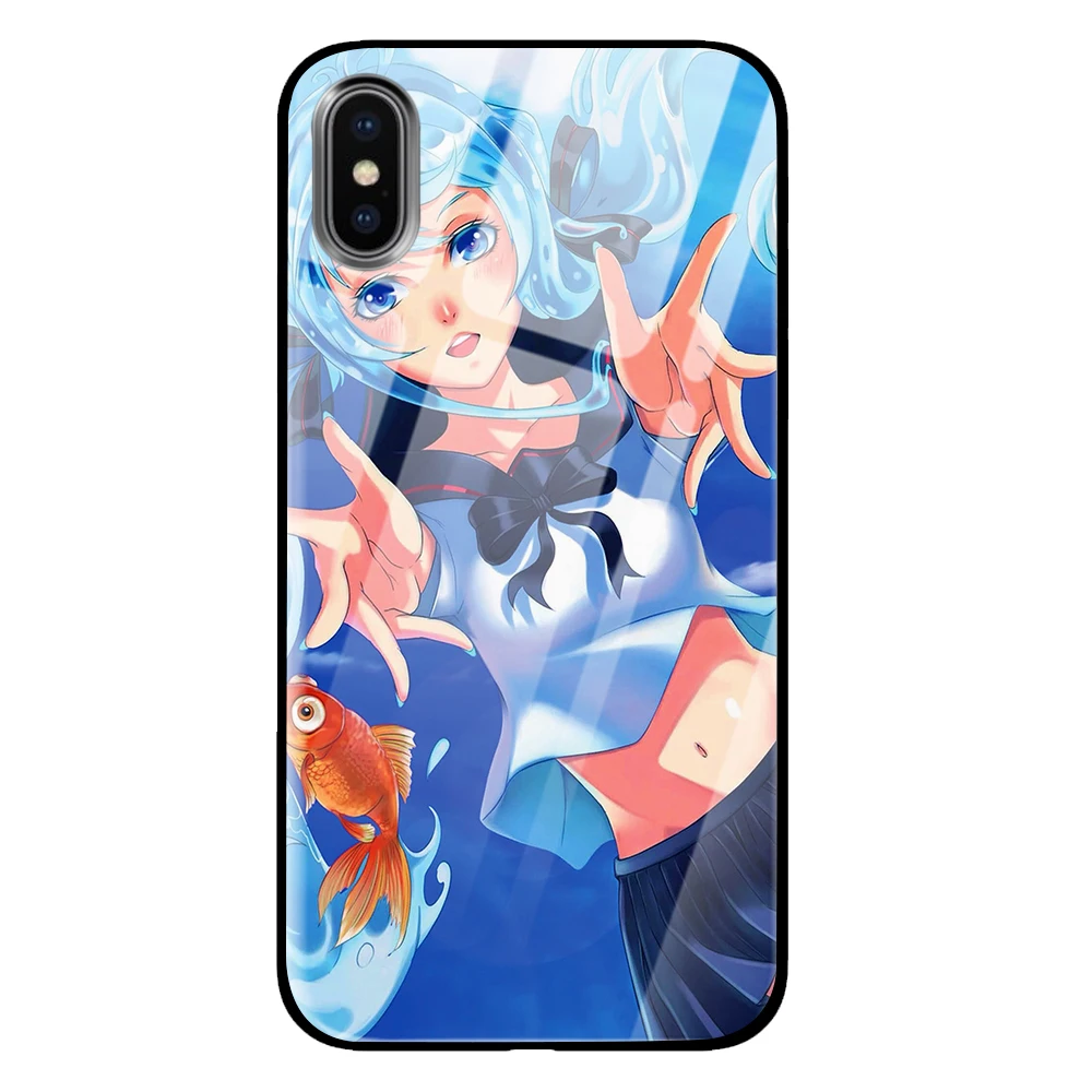 Япония крутая девушка для iPhone 5 5S 6 6s 7 8 Plus X XS XR 11 Pro макс. закаленное стекло чехлы - Цвет: 7