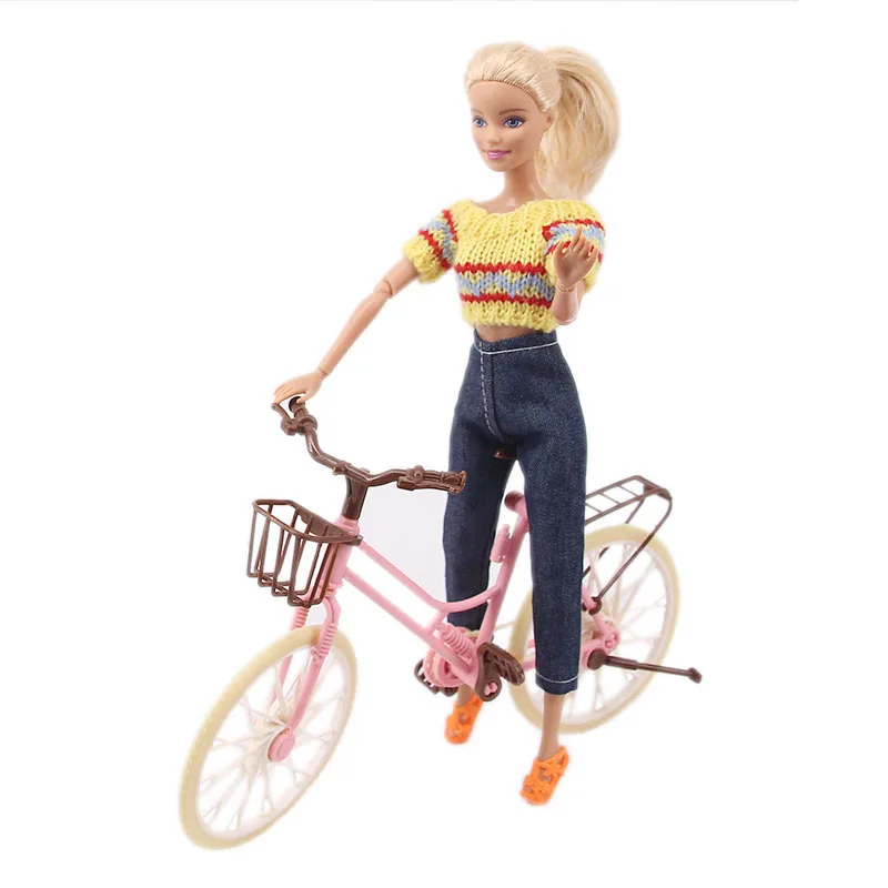 ZWSISU Кукла 4 стиля велосипеды Красный Желтый Синий Смешанные цвета открытый вечерние аксессуары для Барби Кен кукольный домик игрушка для девочек
