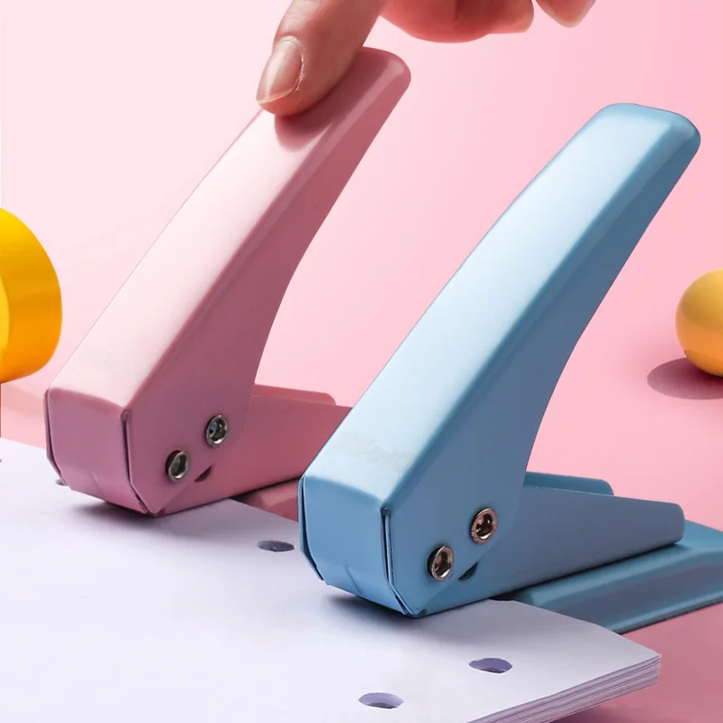 

Metal Single Hole Punch School Paper Cutter DIY Loose-Leaf Hole Puncher Scrapbooking Tools Office Binding Stationery