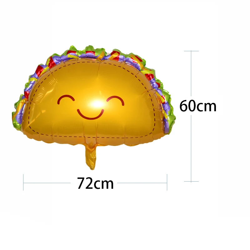TACO Balloon Мексиканские аксессуары для вечеринки, дня рождения вечерние Принадлежности Декор Festa Мексиканская гелиевая фольга кактус Тако лама шары помпоны - Цвет: TACO Balloon