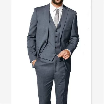 

European and American Style Tuxedo Men Suit Traje Hombre Prom Business Costume Homme Mens Suits (Jacket+Pant+Vest) костюм