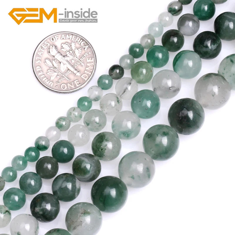 

Natural Green Africa Green Chalcedony Bead 4mm-10mm Loose Beads for Jewelry Making DIY New Popular Strand 15" Hot Sale