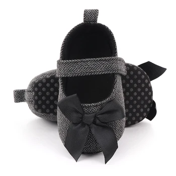 

Spring Summer Baby Girls Shoes Bowknot Design Anti-Slip Toddler Soft Soled Casual Walking Shoe