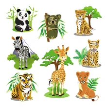 Милые нашивки в форме животных для детей железная аппликация на заказ стираемые наклейки теплопередача Parches экологически чистые наклейки