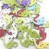 25/50/100pc Mix Color Animals Dinosaur kid's/ Baby Wood Button DIY Craft Sewing WB766 1