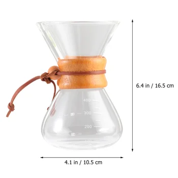 

Handmade Coffee Pot Simple Multifunctional Glass Coffee Pot for Store Home (400ml Assorted Color)