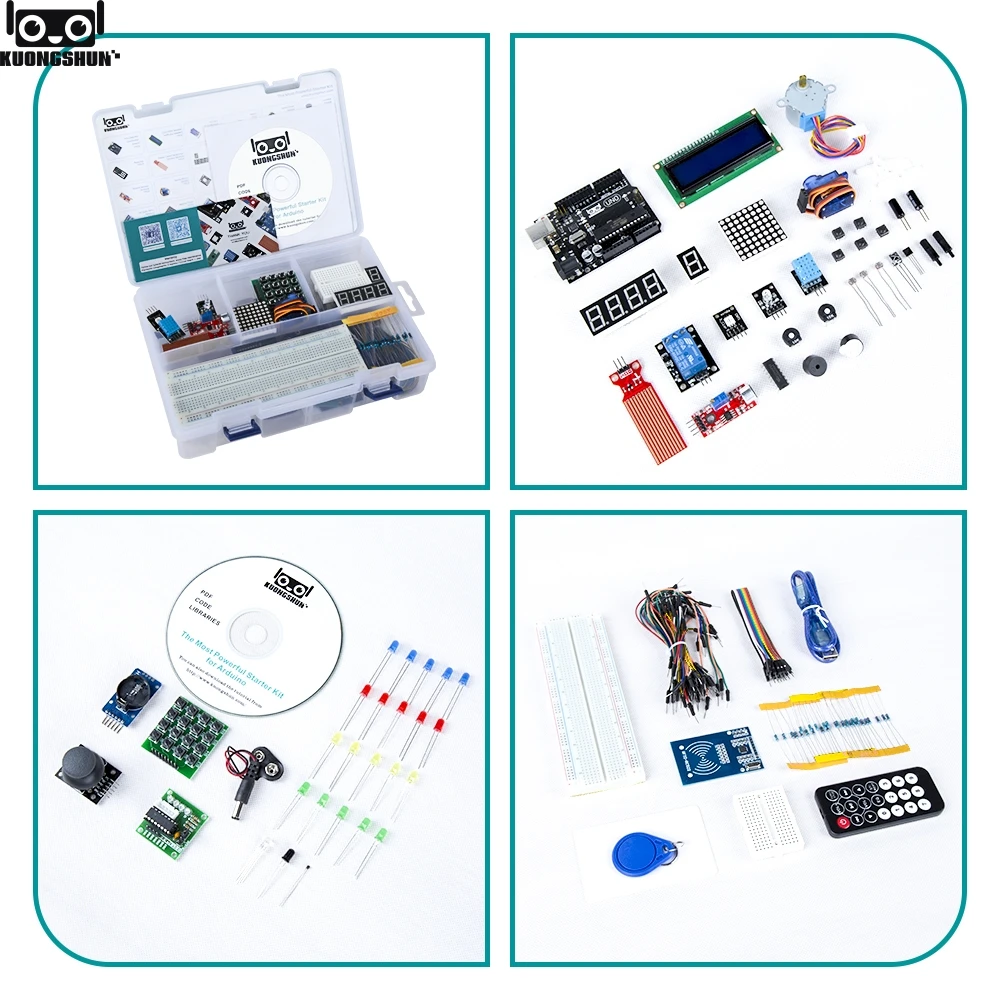 Kuongshun стартовый набор для Arduino с 27 учебными материалами проекта