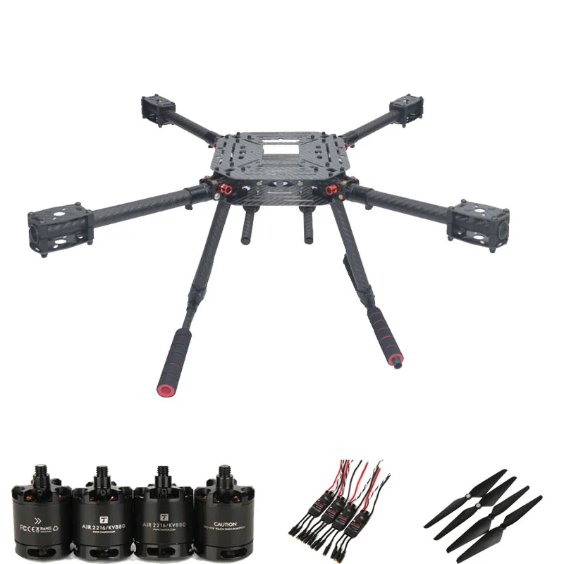 

Flyroun LX450 Drone con marco F450 T-motor Air Gear 450 4PCS 2216 KV880 Motor 2Pair 1045 Heli Multi-Rotor con tren de aterrizaje