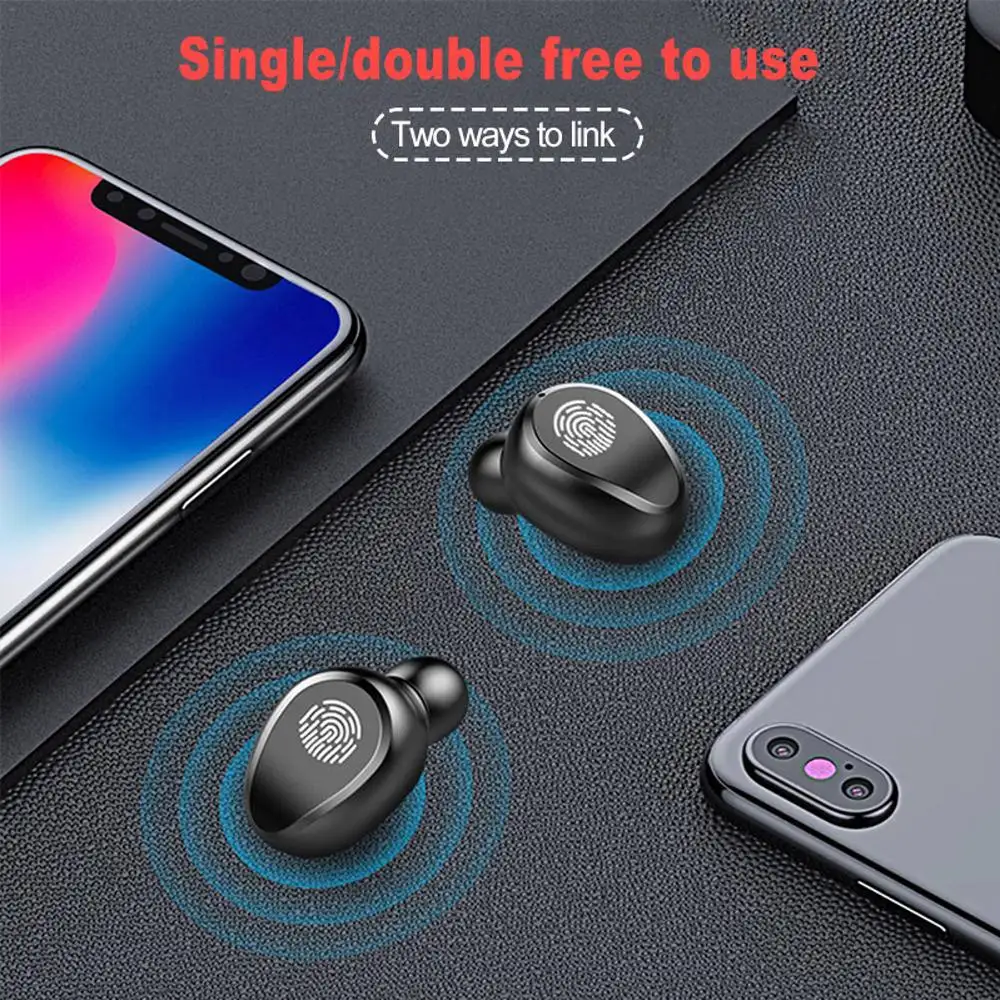 Новая беспроводная Bluetooth гарнитура F9 TWS 5 0 8D объемный звук сенсорный 2000 мА