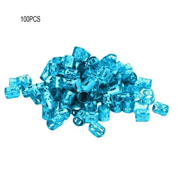 

100pcs/Bag Aluminum Silicone Hair Extension Buckle High Quality Hair Extension Buckle Extension Ring Barge Ring Wig Tool