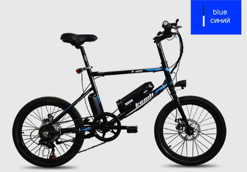 48v 10 ah blue 20 дюймов маленькое колесо для электрического велосипеда 7 скорость 250 Вт Мотор 36 В 10A литиевая батарея e велосипед Взрослый город алюминиевый сплав, электровелосипед - Цвет: 48v 10 ah blue