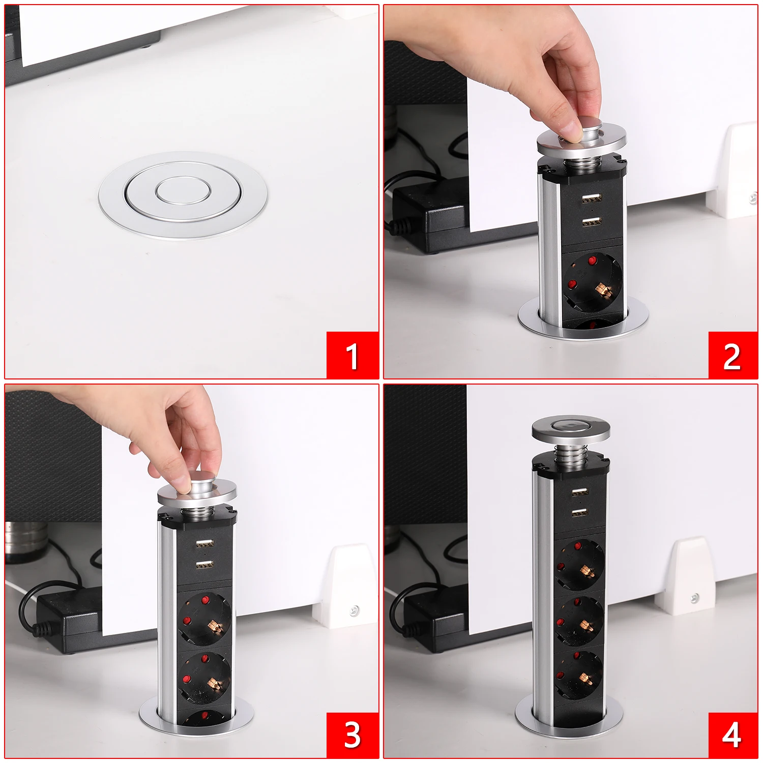 Многофункциональный кухонный стол переключатель USB розетка водонепроницаемый шкаф Скрытая интеллектуальная подъемная офисная розетка