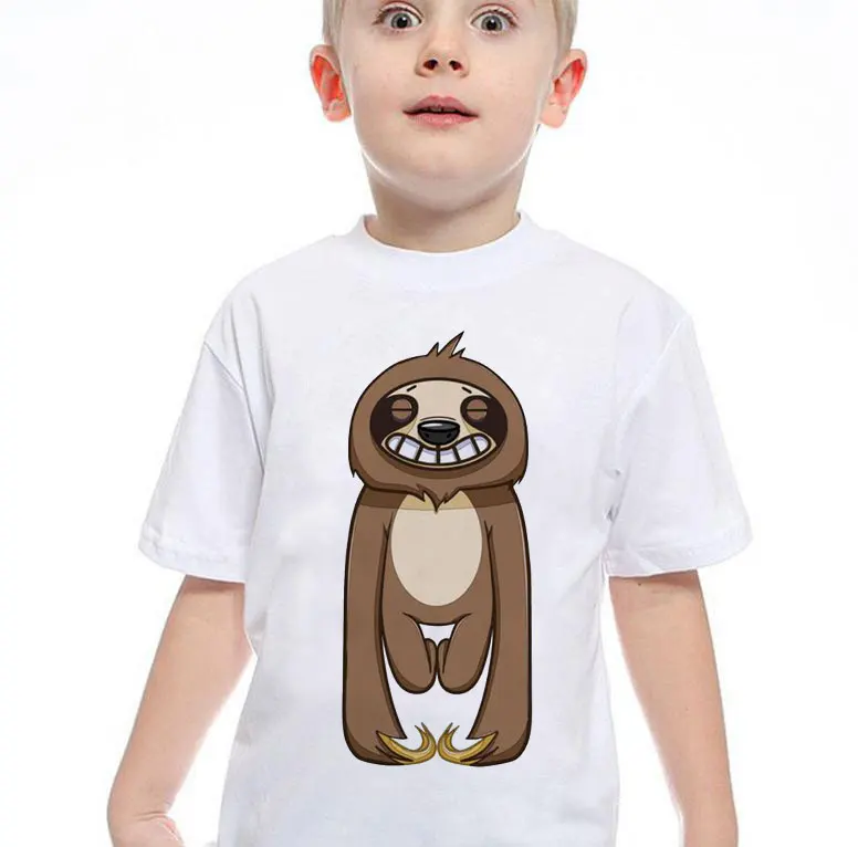 Новинка 2020 летняя детская рубашка Симпатичные футболки для ленивых мальчиков и