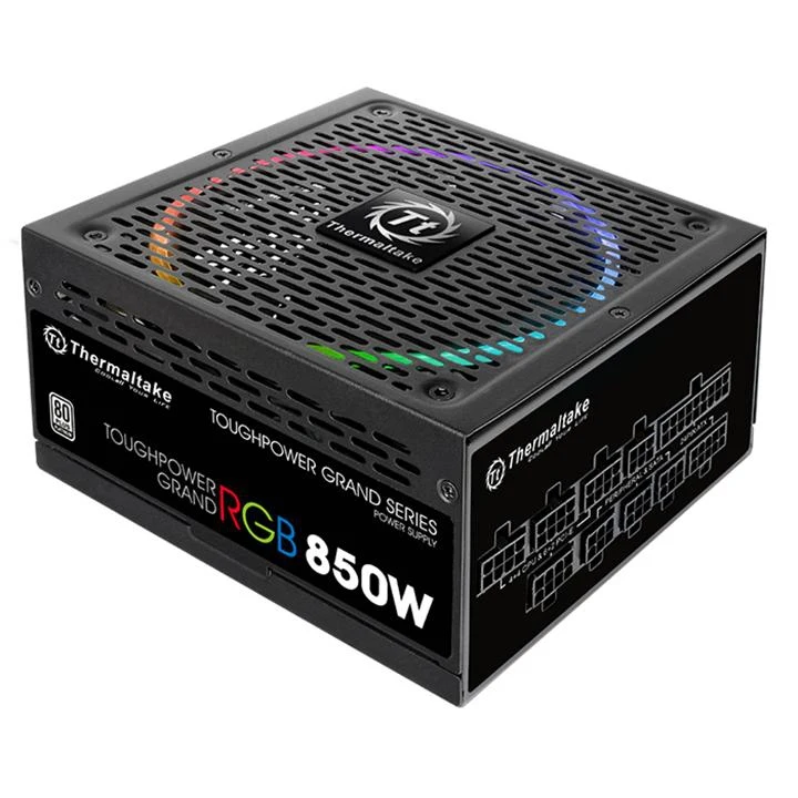 Блок питания Thermaltake ATX 850W Toughpower RGB 80+ platinum(24+4+4pin) APFC 140mm fan color LED 1