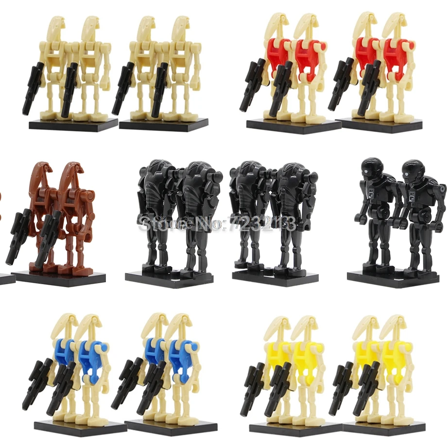 

4pcs/lot Space Wars Super Battle Droid Figure Model Set Building Blocks kits Brick Toys for Children Legoing