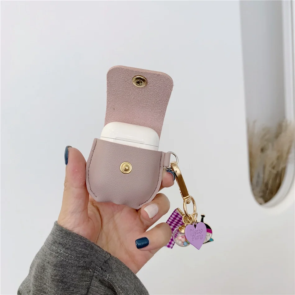 Чехол из искусственной кожи для AirPods, Роскошный чехол для наушников, чехол для Airpod 2, чехол для Apple Air Pods, наушник для зарядки, чехол для Funda