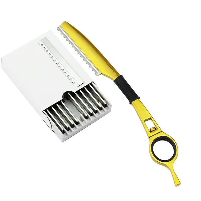univinlions thinning razor blade straight salon hairdressing razor stick hair cutter rotary barber hair cutting knife thinner 3