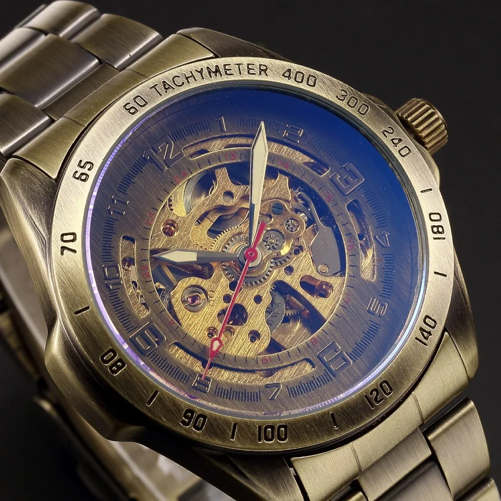 

Hot Sales Shenhua Deep China Men Fashion Casual Hollow out Nostalgic Style Automatic Analog Watch