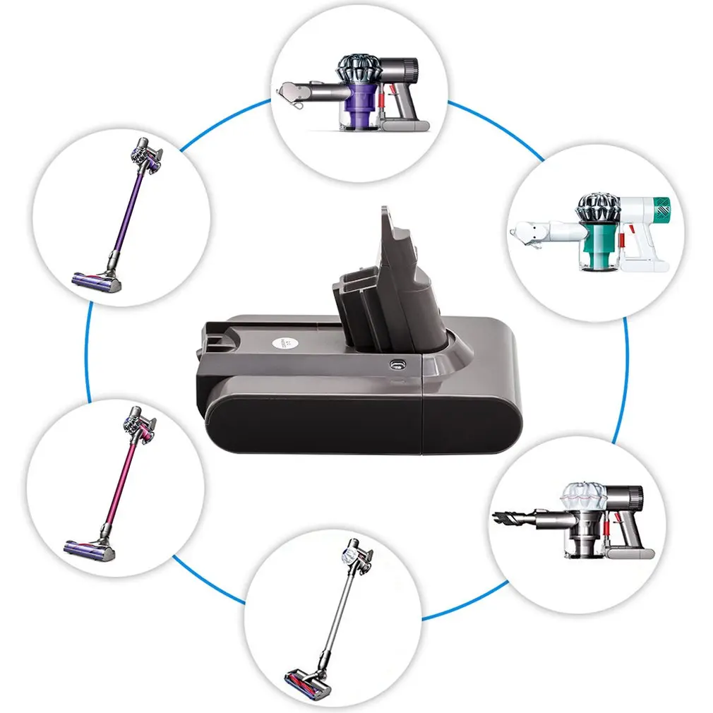 Подметальная батарея V6 для Dyson DC62 батарея 21,6 V3000mAh/2200 mAh аккумулятор для пылесоса
