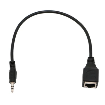 

DC 3.5mm Male Jack Audio Cable To RJ45 Socket Ethernet LAN Network Adapter Cord