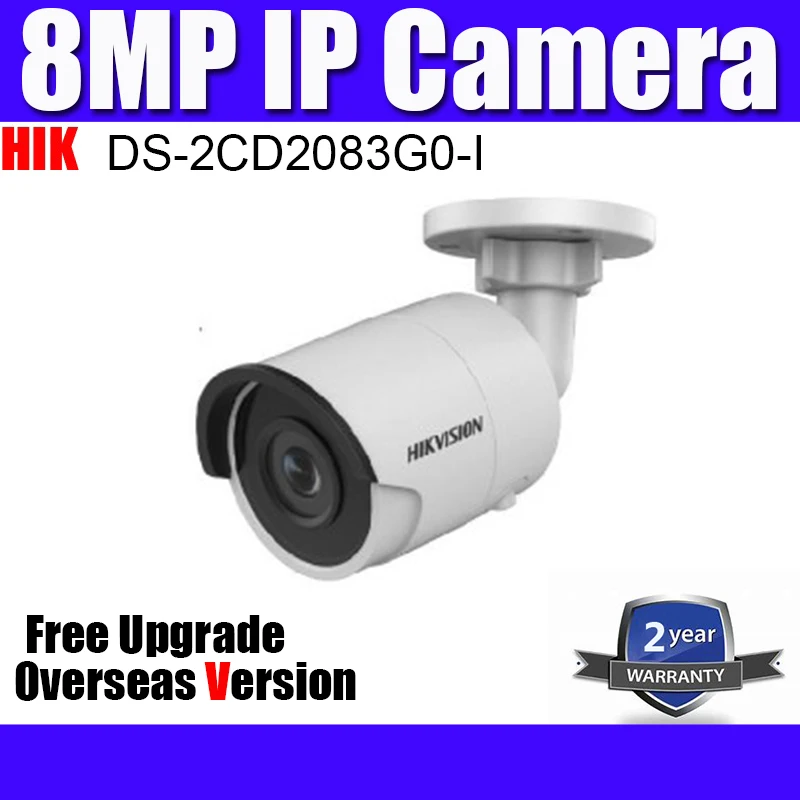 Hikvision DS-2CD2083G0-I 8 Мп POE H.265+ IP Bullet сетевая камера; sd-карта слот IP67 Замена DS-2CD2085FWD-I камеры безопасности