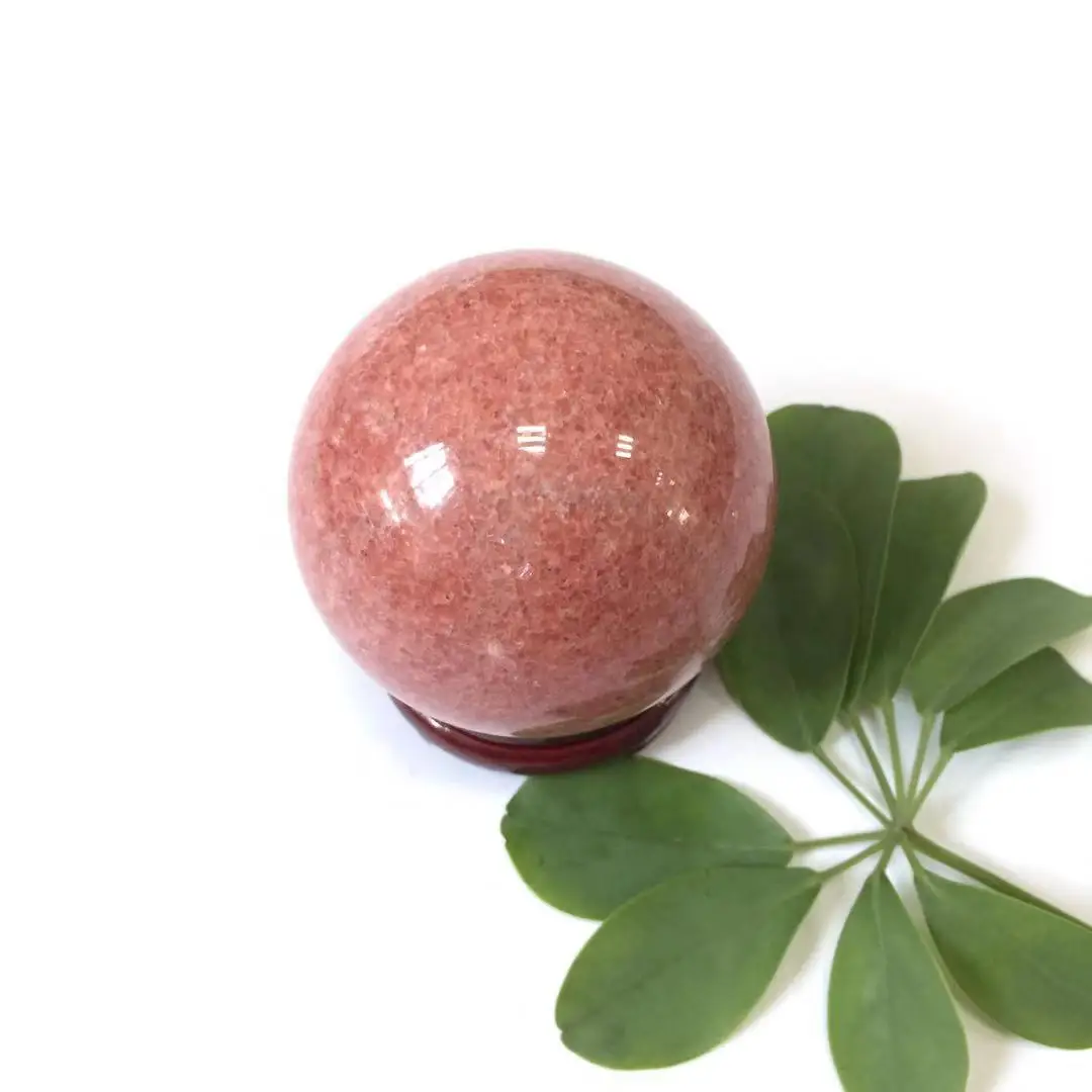 High Quality& Beautiful Natural Red Marble Hand Carved Crystal Sphere For Present Or Collection ZY
