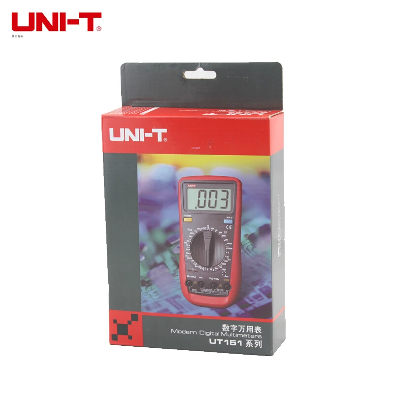 UNI-T UT151G ЖК-цифровой мультиметр AC DC Вольт Ампер Ом Гц измеритель емкости