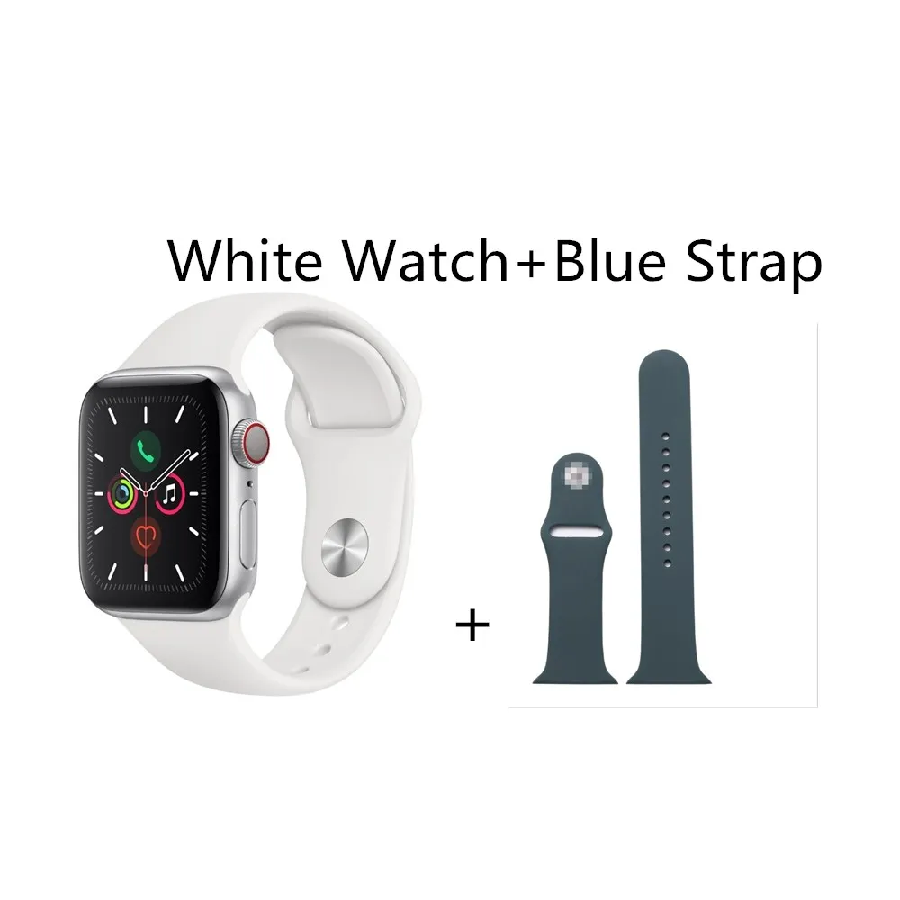 White Blue W34, водонепроницаемые Смарт-часы для мужчин и женщин, 1,54 дюймов, активный пульсометр, измеритель артериального давления, шагомер для IOS, Android, PK, D13 - Цвет: White Blue