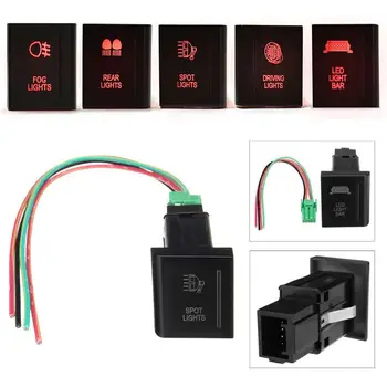

19CM 12V 3A Plastic LED Push Switch Driving Light Bar On Off Rocker Toggle Switch For Amarok PSWA107R fits Right Side Only #Z