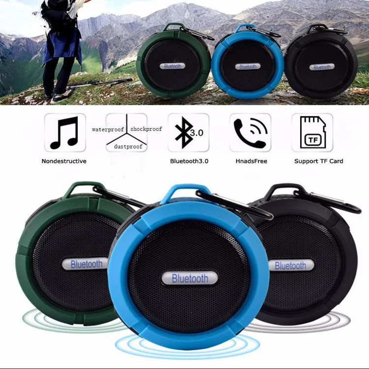 Взрывные Модели Водонепроницаемый на присоске Bluetooth динамик карты небольшой стерео Открытый Портативный hands-free подвесная Пряжка динамик